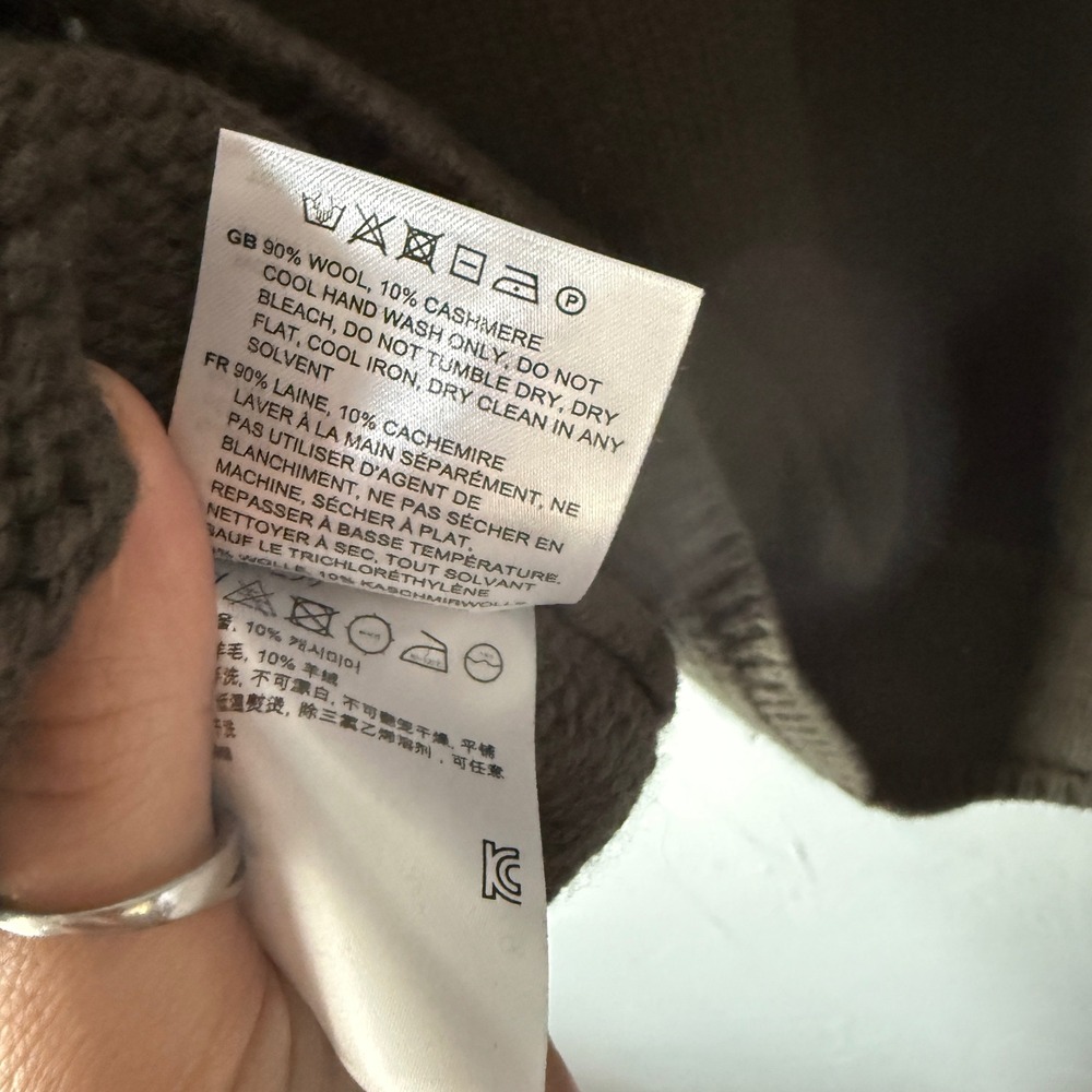 Toteme NWT $650 Wool Cashmere Blend Forest Green Turtleneck Sweater M Luxury - Picture 11 of 11